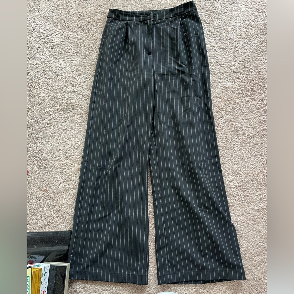 Bershka Black Pinstripe Women’s Dress Pants